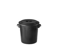 BIDONE PER IMMONDIZIE CON COPERCHIO DA 50 LITRI NERO
