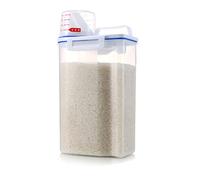 Bidone Per La Conservazione del Riso Barile Per La Conservazione del Riso Dispenser Per Alimenti Capacità 2 Kg Contenitore Ermetico Per Cereali Senza BPa con Coperchio Dosatore Per Farina di Grano Noc