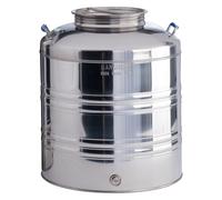 Bidone Per Olio Sansone 25 Litri Con Predisposizione, Acciaio Inox 18/10 Sansone
