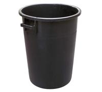 Bidone per rifiuti in pvc 100 lt Ø cm 52x66h sovrapponibile senza coperchio nero