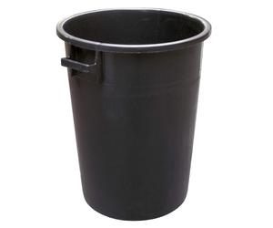 Bidone per rifiuti in pvc 75 lt Ø cm 44x63 h sovrapponibile senza coperchio nero