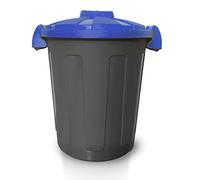 MobilPlastic - 105-25-BLB - Contenitore portarifiuti Dusty - diametro 36 cm - altezza 45 cm - 25 litri - coperchio blu - Mobil Plastic - 86743 - Conf. da 1 Pz. - 105-25-BLB