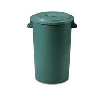 COSE DA CASA Bidone portarifiuti verde mastello con coperchio antirandagismo industriale 120 litri pattumiera CON MANICI giardino locali commerciali