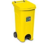 Bidone raccolta differenziata 80L con pedale - Stefanplast Eco System, Giallo