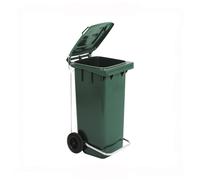 BIDONE RACCOLTA DIFFERENZIATA CARRELLATO 120LT +PEDALE+ANELLO+ASTE VARI COLORI