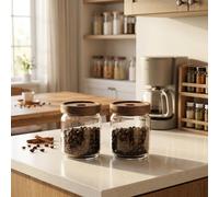Bidone Set 2 per pz 500ml con Coperchio in per trasparente per Uso