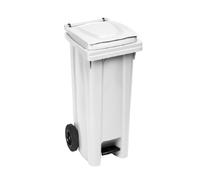 CONTENITORE 120lt CON PEDALE BIANCO