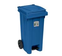 Stefanplast pattumiera blu con pedale,120 litri