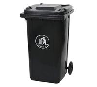 Bidone Spazzatura Esterni Ruote Grandi Dimensioni 30L 50L 100L 120L 240L Coperchio Ruote Esterno Giardino Garage Terrazza(Negro,120L)