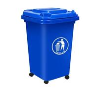Bidone Spazzatura Esterni Ruote Grandi Dimensioni 30L 50L 100L 120L 240L Coperchio Ruote Esterno Giardino Garage Terrazza(Blue,30L)