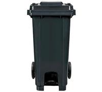 Bidone Spazzatura Esterno,Pattumiera for Raccolta Differenziata, Coperchio,Ruote,Plastica Resistente,Flessibile, Indeformabile e Impilabile, Resiste a Tutte Le Temperature, Rettangolare(Black,240L)