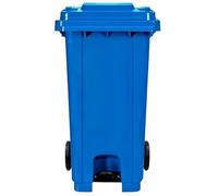 Bidone Spazzatura Esterno,Pattumiera for Raccolta Differenziata, Coperchio,Ruote,Plastica Resistente,Flessibile, Indeformabile e Impilabile, Resiste a Tutte Le Temperature, Rettangolare(Blue,240L)