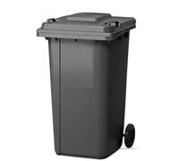 Bidone Spazzatura Esterno,Pattumiera per Raccolta Differenziata, Coperchio,Ruote,Plastica Resistente,Flessibile, Indeformabile e Impilabile, Resiste a Tutte Le Temperature, Rettangolare(Black,100L-1)