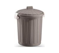 Bidone Spazzatura Plastica con coperchio 23Lt colore Tortora Veca BD001L02300198