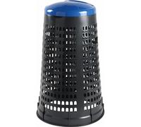 BIDONE TRESPOLO DIAMETRO 58, ALTEZZA 90, LITRI 100 CON COPERCHIO BLU CESTO CESTI