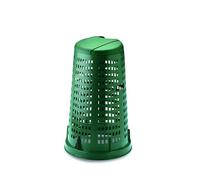 BIDONE TRESPOLO DIAMETRO 58, ALTEZZA 90, LITRI 100 VERDE E COPERCHIO VERDE