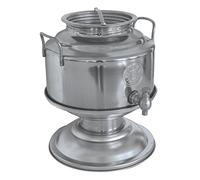 BIDONE CONTENITORE ACCIAIO INOX PER OLIO BELVIVERE LT.5 CON PIEDISTALLO INOX