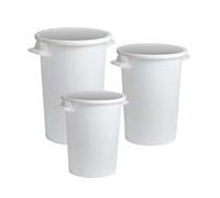 Agritura Bidone immondizia sovrapponibile Lt 100 – Ø 53 x H 66 cm – Bianco