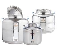 BIDONI BIDONE CONTENITORE FUSTO ACCIAIO INOX PER OLIO SANSONE LT.30