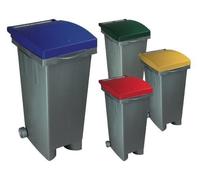 BIDONI BIDONE QUADRO C/RUOTE DA LT80 RACCOLTA DIFFERENZIATA PATTUMIERA 38X50XH80