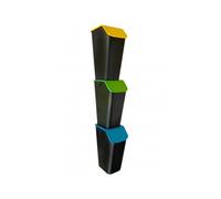 Bidoni Blu Giallo Verde con Filtro Set Practic BINI 3x35l Pattumiere da Cucina