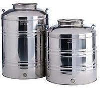 BIDONI CONTENITORI PER OLIO IN ACCIAIO INOX 18/10 SANSONE LT. 30 - 50