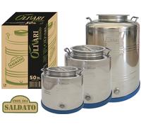 BIDONI CONTENITORI PER OLIO OLIVARI BLINDO lt. 15/30/50 in acciaio inox