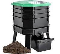Bidoni Del Compost Da Giardino, Kit Per Il Cestino Del Compostaggio A Vite Senza Fine Con 4 Vassoi Rimovibili, Ventilazione Della Griglia E Design Del Rubinetto Del Piedista