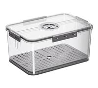 Bidoni del pane ermetico, bidoni del pane di registrazione del tempo, scatola visibile con coperchio, contenitori di stoccaggio impilabili per fatto in casa, panino, bagel, pagnotta 12, 8x6.9x6 grigio