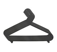 Bieco 04014150 Set di 8 Grucce Appendiabiti per Bambini, 29,5 x 18 x4,16, Nero