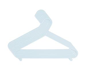 Bieco 04014156 Set di 8 Grucce Appendiabiti per Bambini, 29,5 x 18 x4,23, Blu (Ghiaccio Blu)