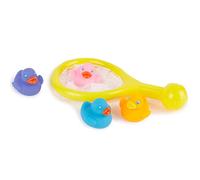 Bieco 11000303 a 5 Parte Badespielset con Catcher e 4 paperelle di Gomma, Gomma Anatre con Rete per la Cattura, Giocattoli da Bagno a sguazzare e afferrare per i Bambini da 12m +