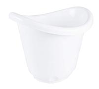 Bieco 79000064 nursery secchio, ergonomico bagnetto bambino secchio-ribaltamento secchio come un bagnetto bambino, secchio con piedini in gomma antiscivolo, bagnetto bambino per i neonati da 0m +, bianco