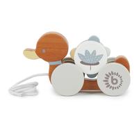 Bieco Anatra in Legno da Tirare Giocattolo Trainabile per Bambini da 1 Anno