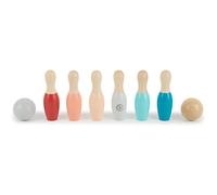 BIECO Birilli Bowling in Legno per Bambini - Set 8 Pezzi da Casa | Circa 10 cm | Giochi Esterni per 2 Anni