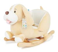 BIECO Cane a Dondolo Animale Peluche 'Sam' | Sedia a Dondolo per Bambini Con Cintura di Sicurezza | per Neonati | Animali da Camera