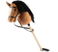 BIECO Hobby Horse Cavallo di Legno Volpe - Taglia S, con Briglia | Bastone & Coda Rimovibili, per Salto Ostacoli, Dressage & Gioco | Cavalli Giocattolo