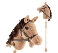 BIECO Cavallo a Bastone Hazel | Hobby Horse Bambini | Cavallo a Rotelle | di Legno | Cavalli Bastone per Bambini | Accessori