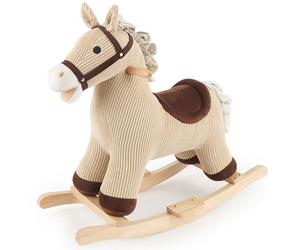BIECO Cavallo a dondolo in peluche Lucky 68 cm | Sedia a dondolo per bambini | Balançoire per neonati | dondolo per bambini a partire da 1 anno | Giocattolo a dondolo in legno a partire dal 1° anno