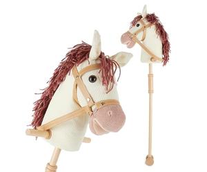 BIECO Cavallo a Spina Ginger | Cavallo Cavalcabile per Bambini | Hobby Horse Realistico | Testa di Cavallo con Bastone | Giochi Bambini 1 Anno Femmina Regalo 1 Anno Cavallino interattivo Bambina