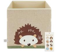 Bieco Contenitore Giochi Bambini | Motivo Riccio Pieghevole Circa 36 l | Scatola Porta Giochi Bambini | Scatola Giochi per Bambini 33 x 33 x 33 x 33 cm | Baule portagiochi Bambini | Kallax Box
