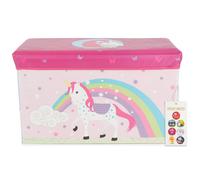 Bieco contenitori plastica con coperchio per bambini Unicorno 60l | baule portag