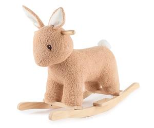 BIECO Dondolo Pelli Lepre per bambino 68 cm | Cavalluccio Dondolo per bambino 1 Anno