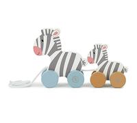 Bieco Giocattolo in legno per bambini zebrati, giocattolo da sparare dietro di lui, giocattolo in legno da 1 anno in su, giocattolo da 1 anno in su, giocattolo per 1 anno