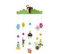 Bieco godere di coleotteri 3D bambino mobile di legno robusto, molti animali e fiori colorati e lenire accattivante alla culla, fasciatoio o ai Giochi arco. Per i bambini da 0 mesi