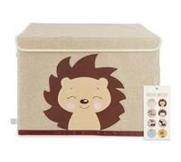 Bieco Hedgehog Piksi - Grande scatola portaoggetti con coperchio, per la cameretta dei bambini, pieghevole, con coperchio, capacità 65 l