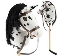 Bieco Hobby Horse - Cavallo a spina, taglia S, con coda, bastone rimovibile e coda, per saltare, dressage e giochi, per hobby Horse