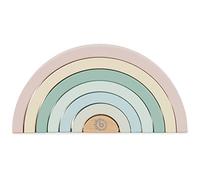 Bieco Legno Arcobaleno Baby Pastello | Gioco | Giocattoli impilabili Torre Montessori Giocattoli in legno a partire da 0 mesi impilabili in legno