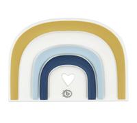 Bieco Massaggiagengive per cancello in silicone, 10 cm, a partire da 0 mesi, dentizione per bambini, con design a cancello | anello per dentizione | giocattolo motorio in silicone