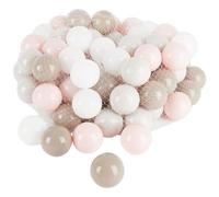 Bieco Palla per piscina a sfera in cotone, 100 pezzi, palla da piscina per bambini, palla in plastica